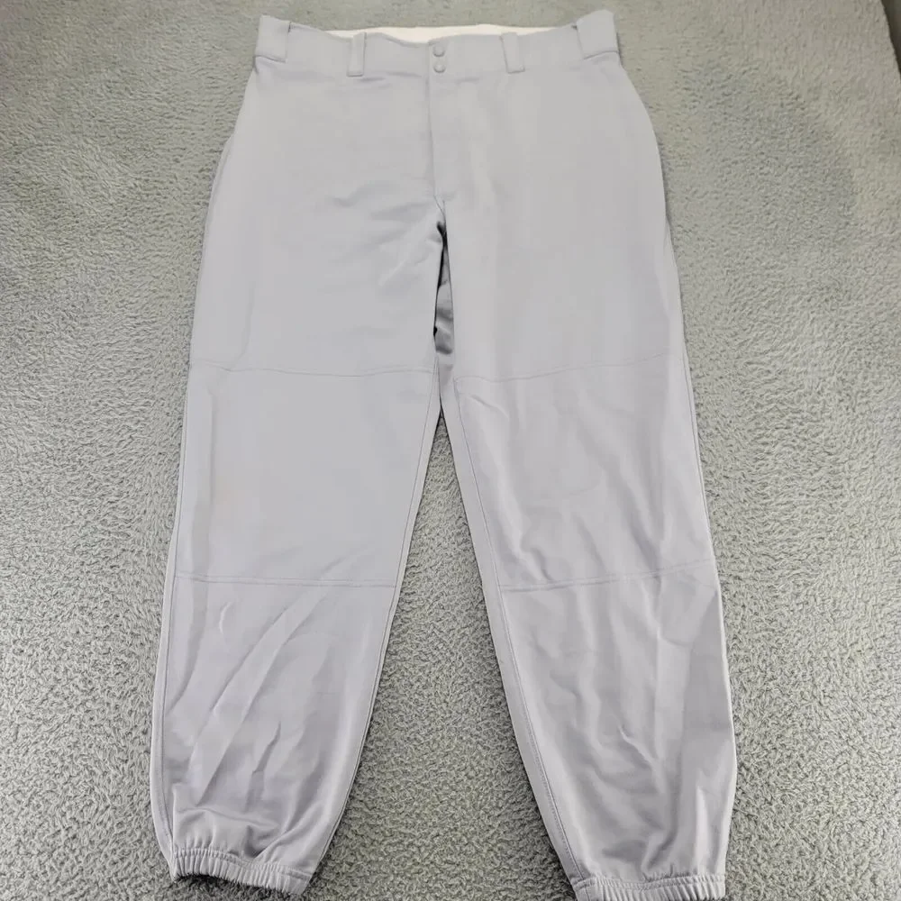 Nike Pants Mens XXL‎ Gray Baseball Cuffed Swoosh Logo Outdoors High Rise